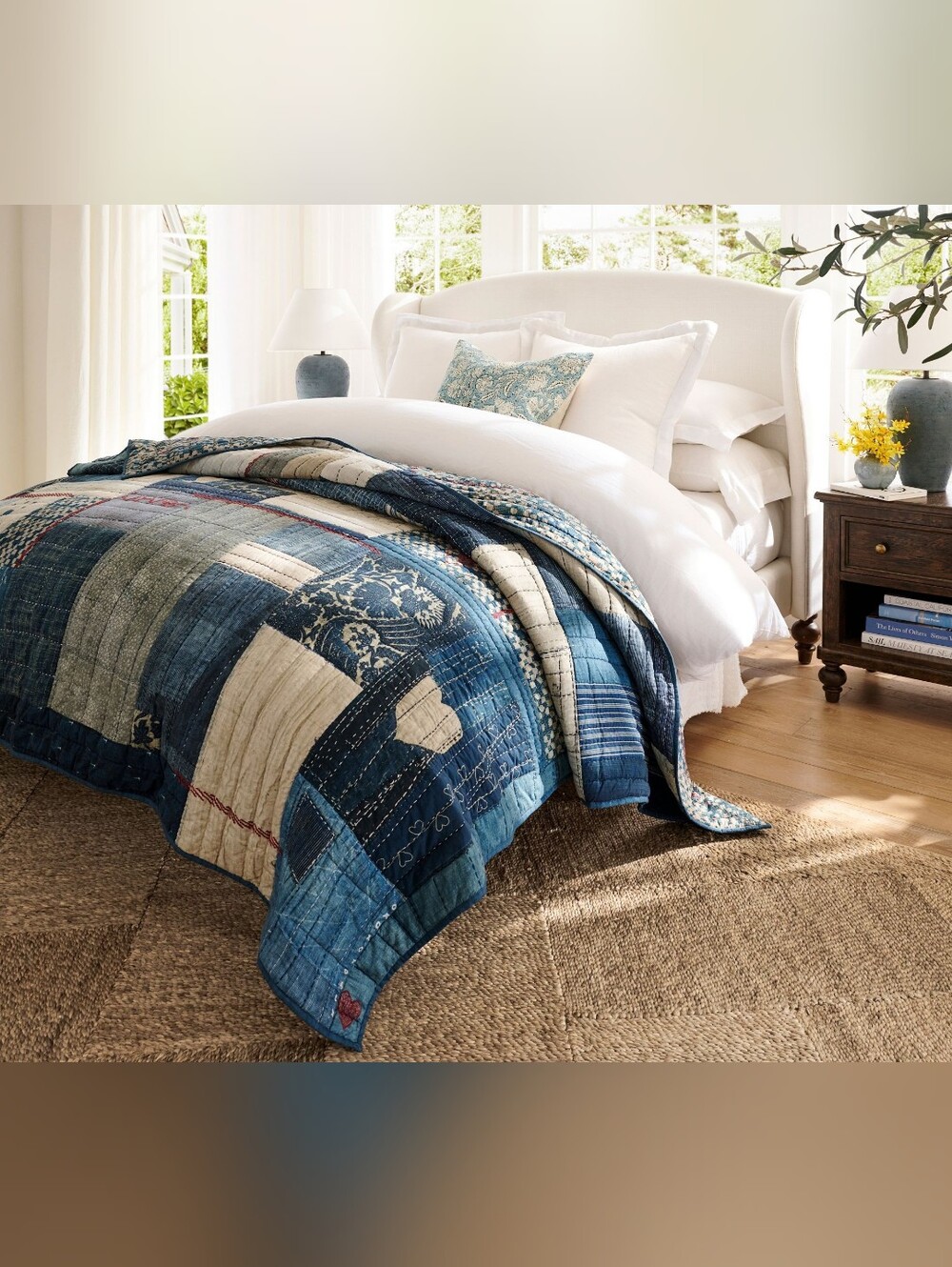 Pottery Barn - Love Handcrafted Reversible Quilt - NEW FULL/QUEEN